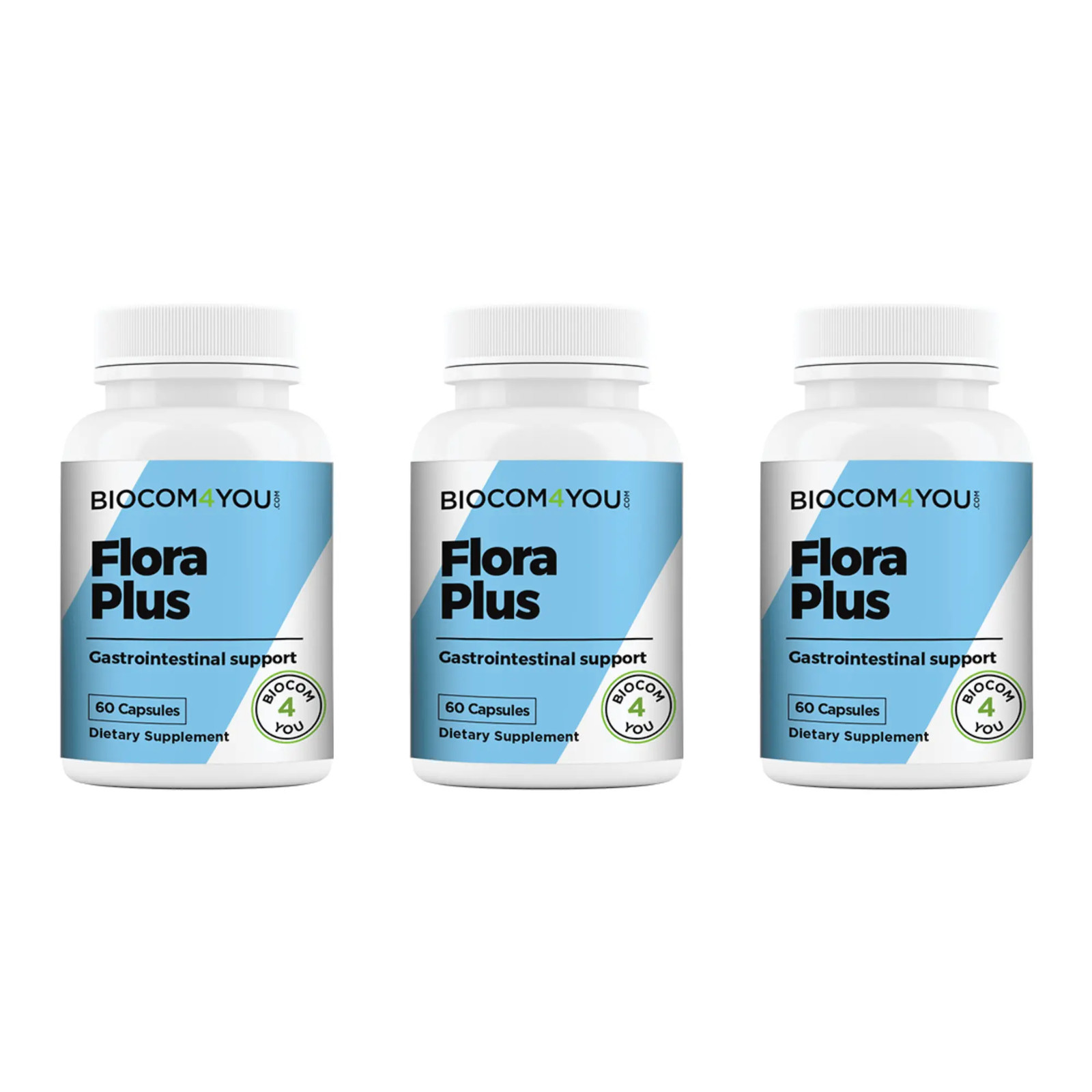 3x Biocom Flora Plus Probiotic Complex 60pcs