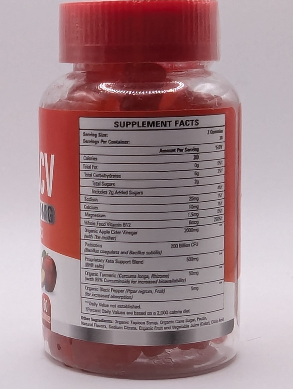 Powerific Keto + ACV Gummies 2000mg with BHB & Probiotics 60ct 08/2027