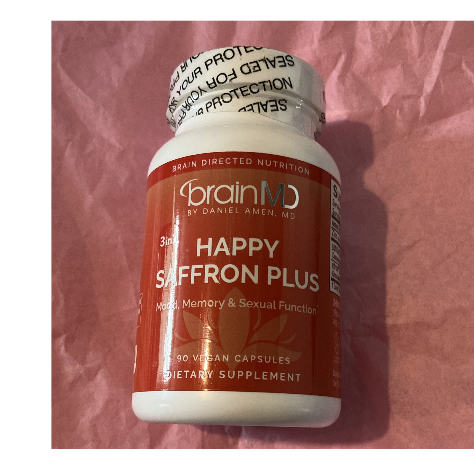 brainMD Happy Saffron Plus Vegan Capsules 90 Ct Mood & Memory Gluten-Free
