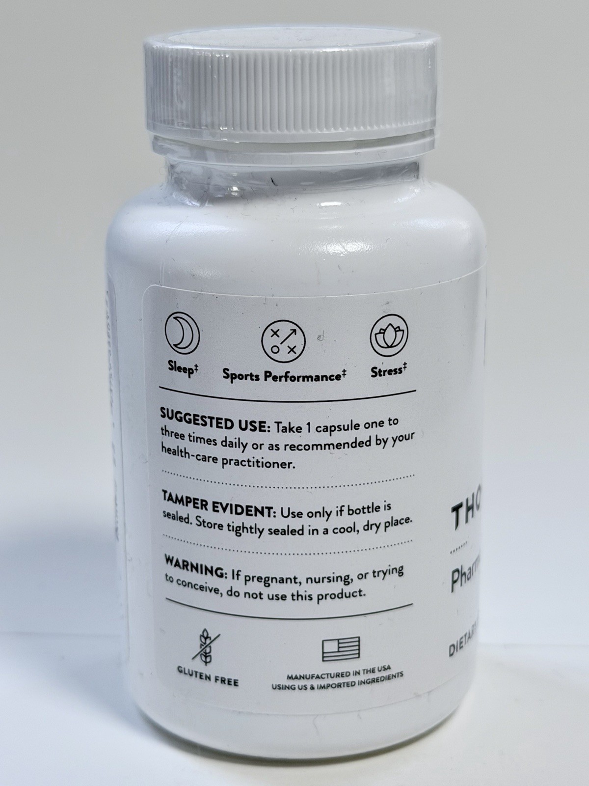Thorne PharmaGABA-250 GABA 250mg 60 Capsules Gluten-Free EXP 11/2026