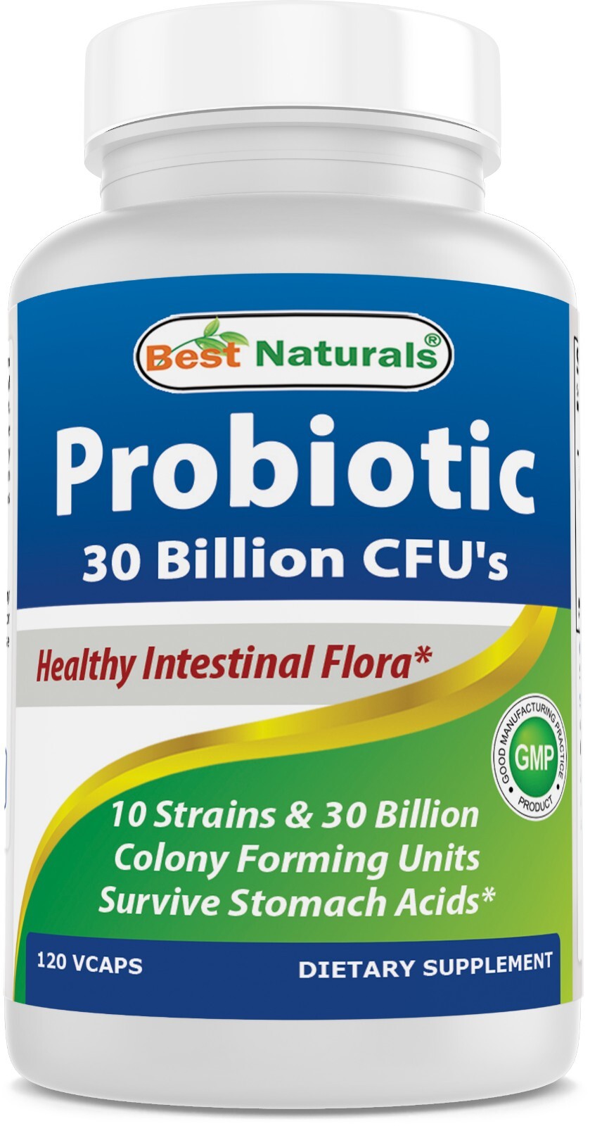 Best Naturals Probiotic 10 Strains & 30 Billion CFU, 120 Veggie Capsules