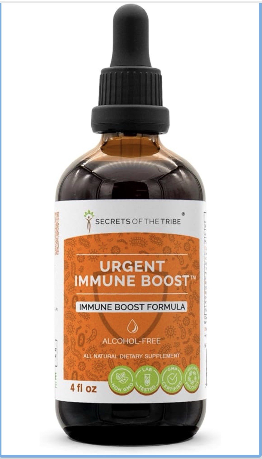 Secrets of the Tribe Urgent Immune Boost Alcohol-Free Vegan Liquid 4 fl oz