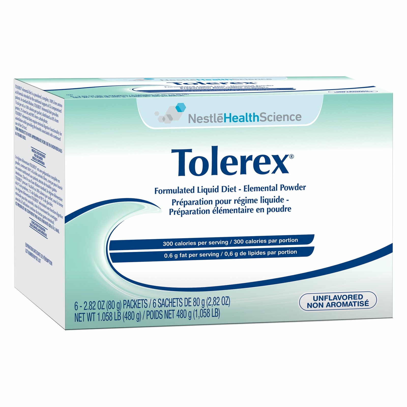 Nestle Tolerex Oral Supplement Unflavored 2.82 oz Packet 6 Ct