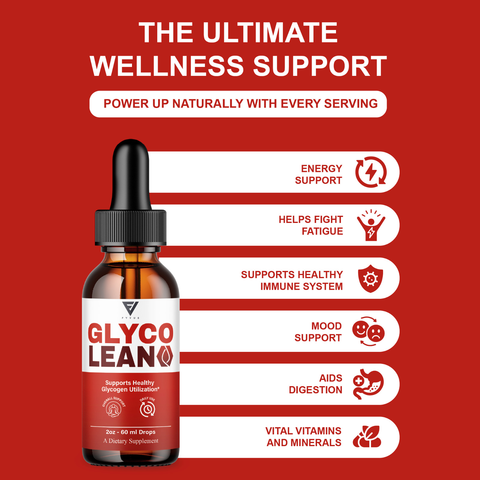 (5 Pack) Glyco Lean Drops, GlycoLean Premium Liquid Drop Supplement (10oz)
