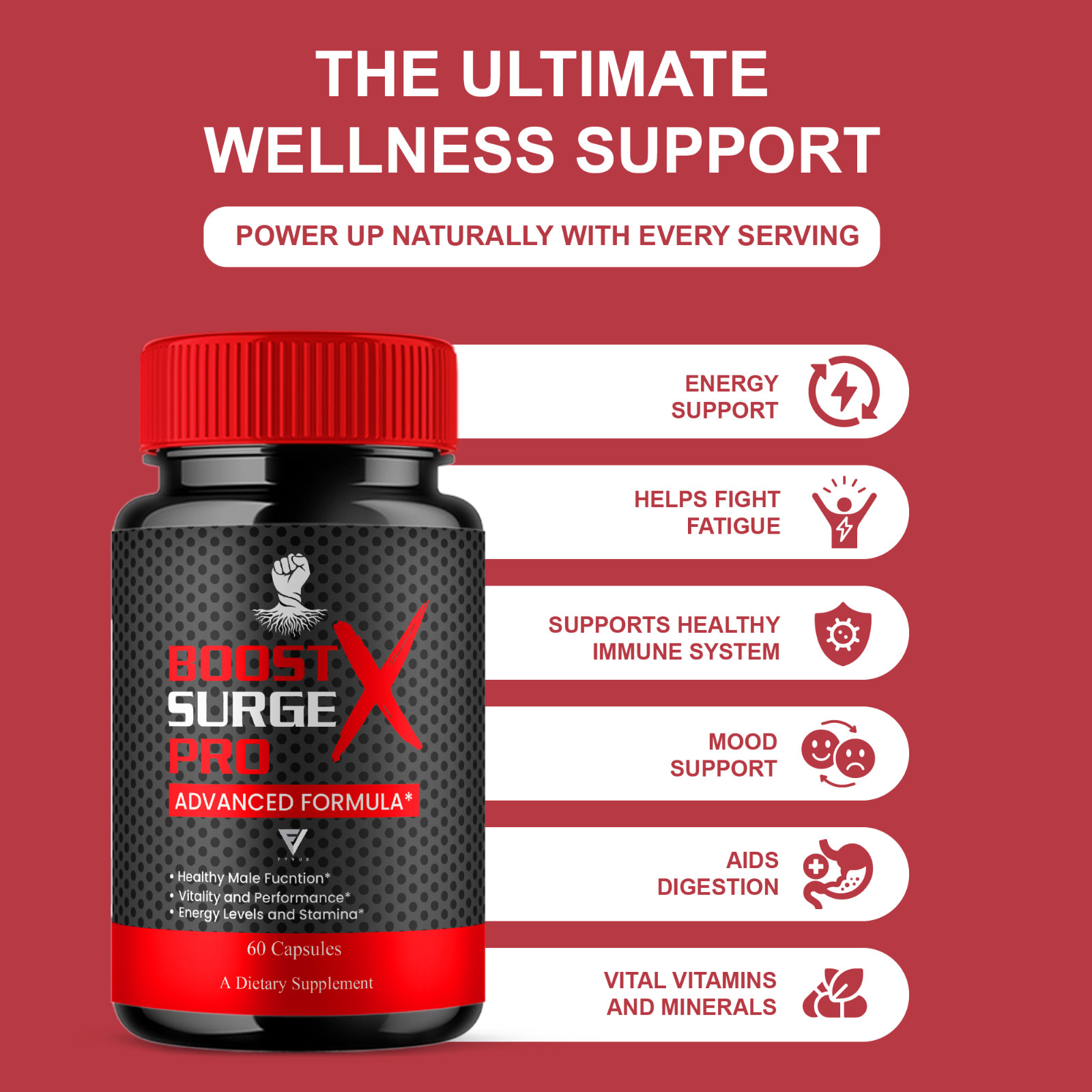 (2 Pack) Boost Surge Pro X Advanced Male Support, BoostSurgeProX (120 Capsules)