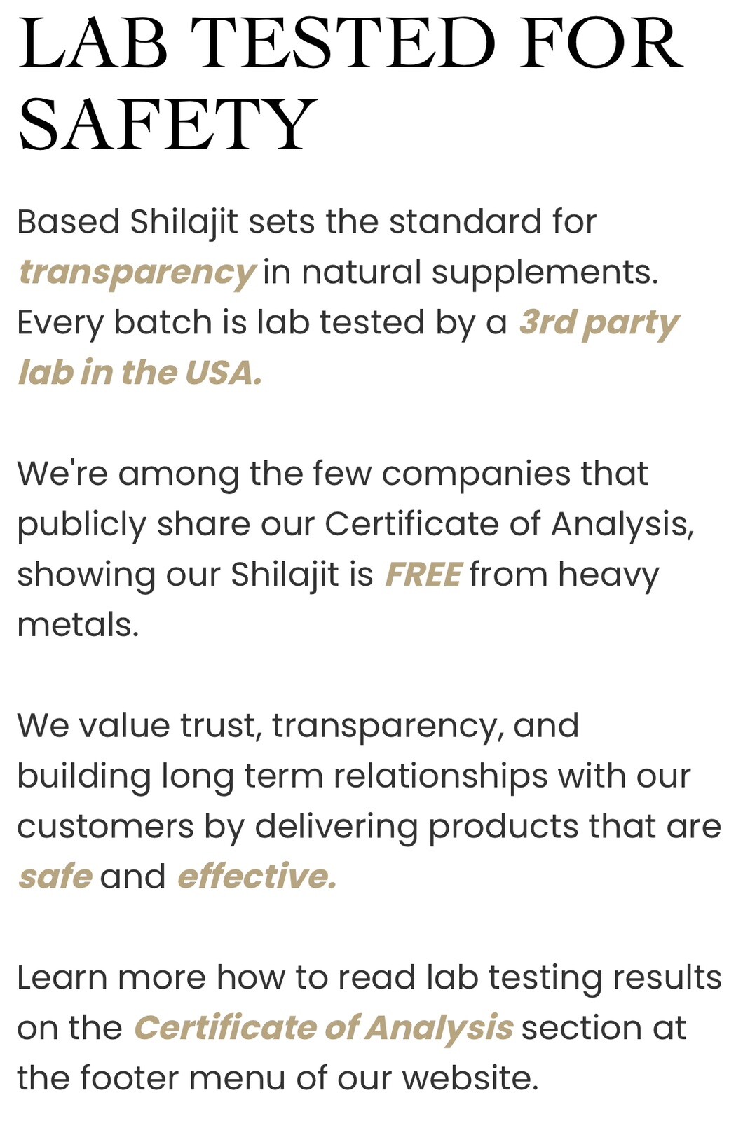 BASED Shilajit, 60 Tabs, 100% Pure No Heavy Metals, 3rd Party Tested, 2 Pack