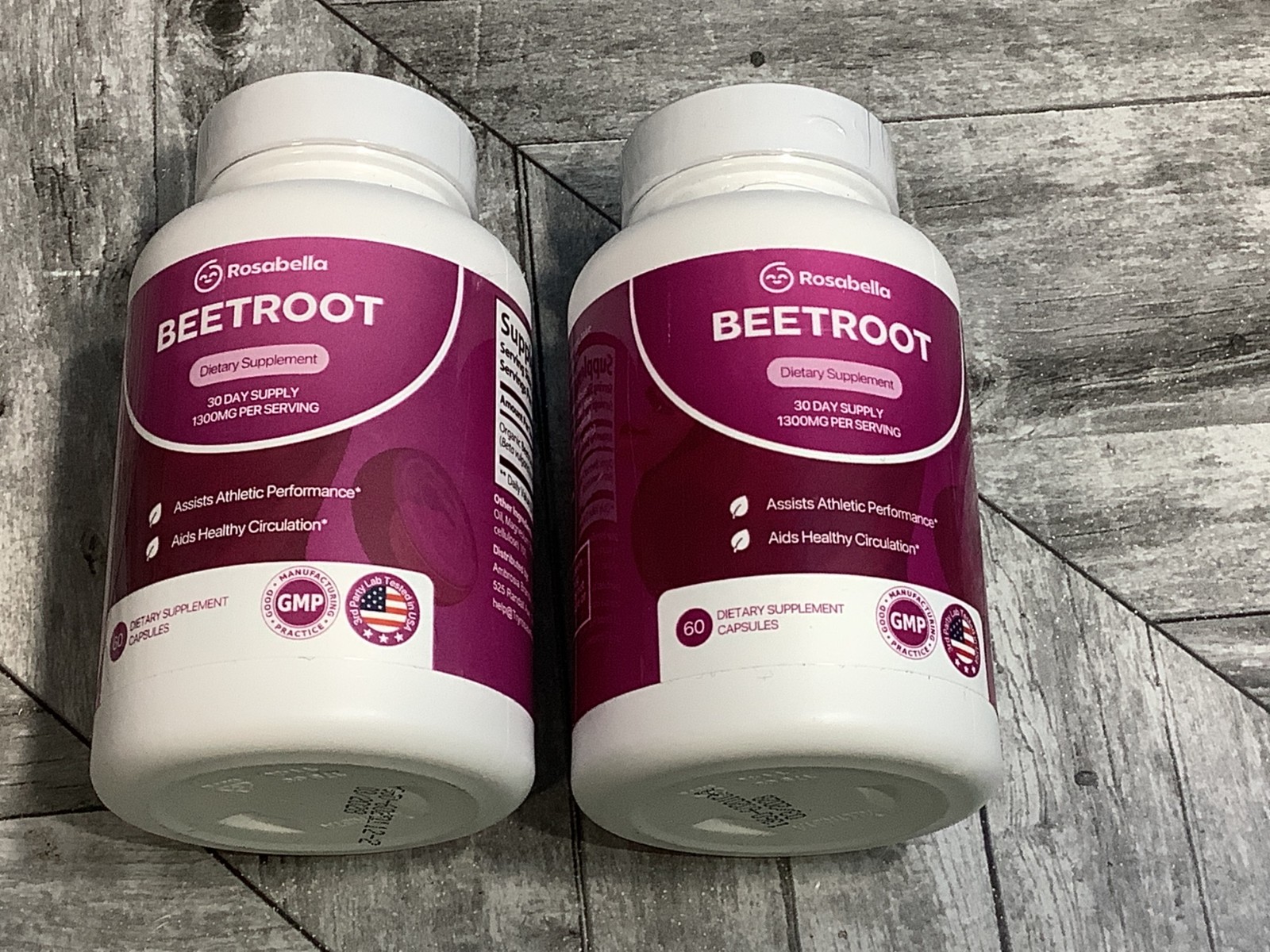 2 Rosabella Beetroot Dietary Supplement 120 Capsules Circulation 03/2028