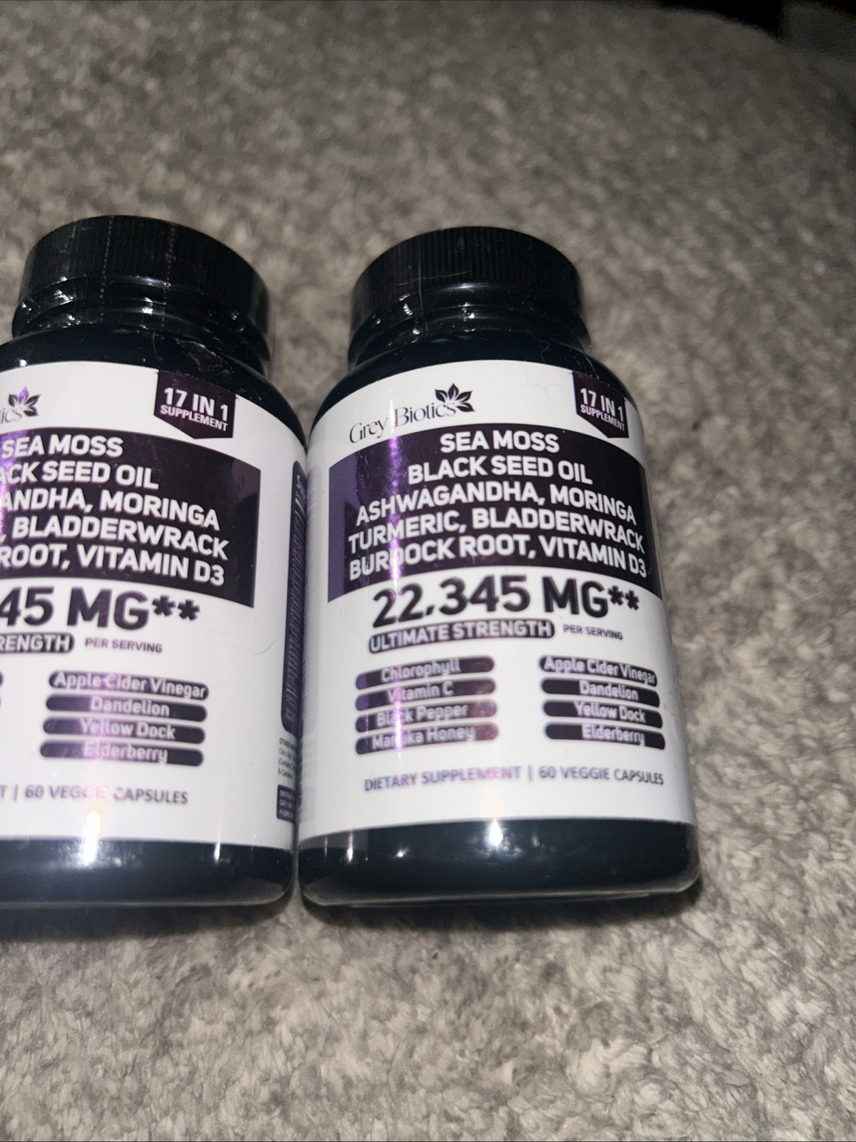 3x Grey Biotics 17 in 1 Supplements 60ct (180 Total) Exp 01/2026