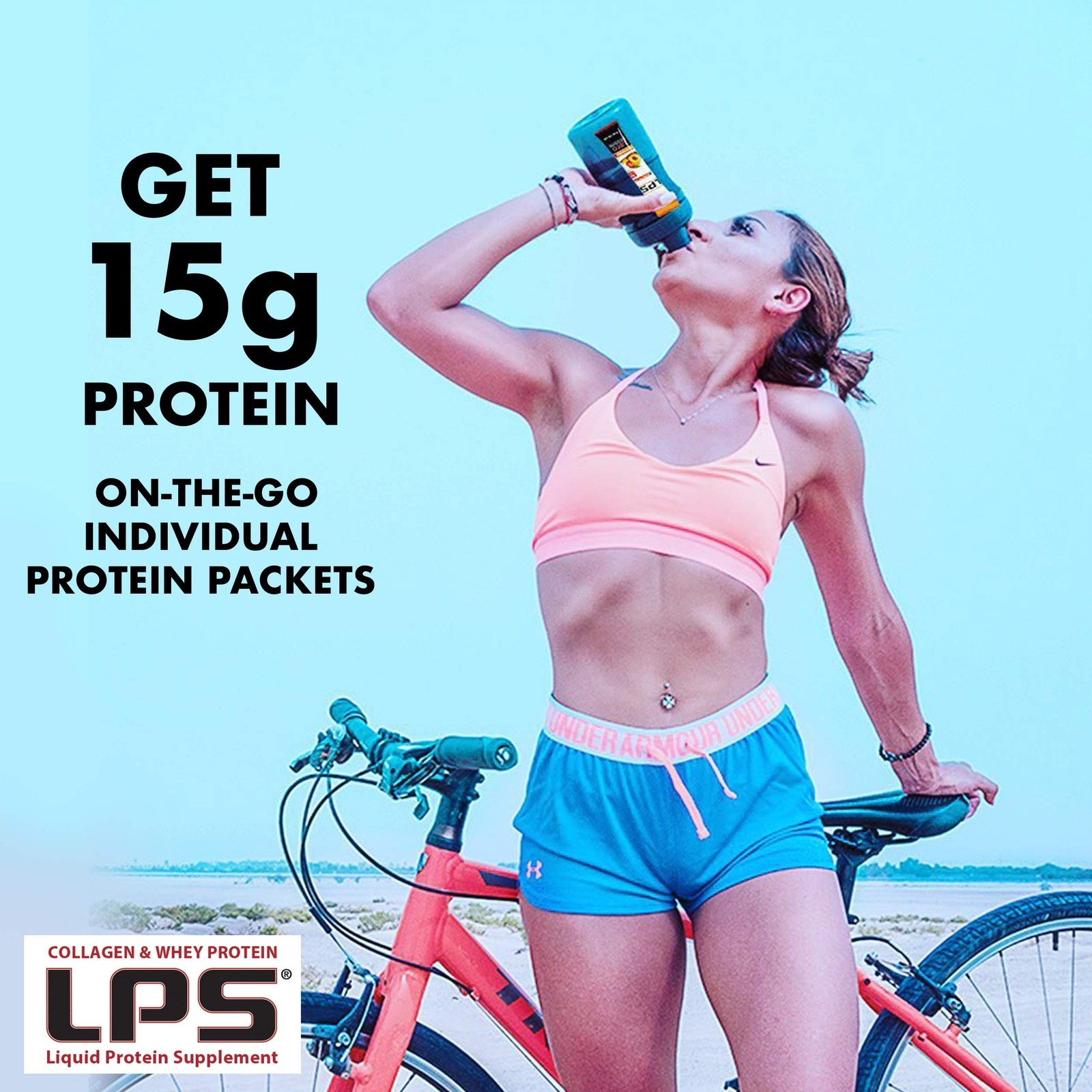LPS Liquid Protein Supplement Collagen & Whey Cherry 15 Grams 32 Fl Oz.