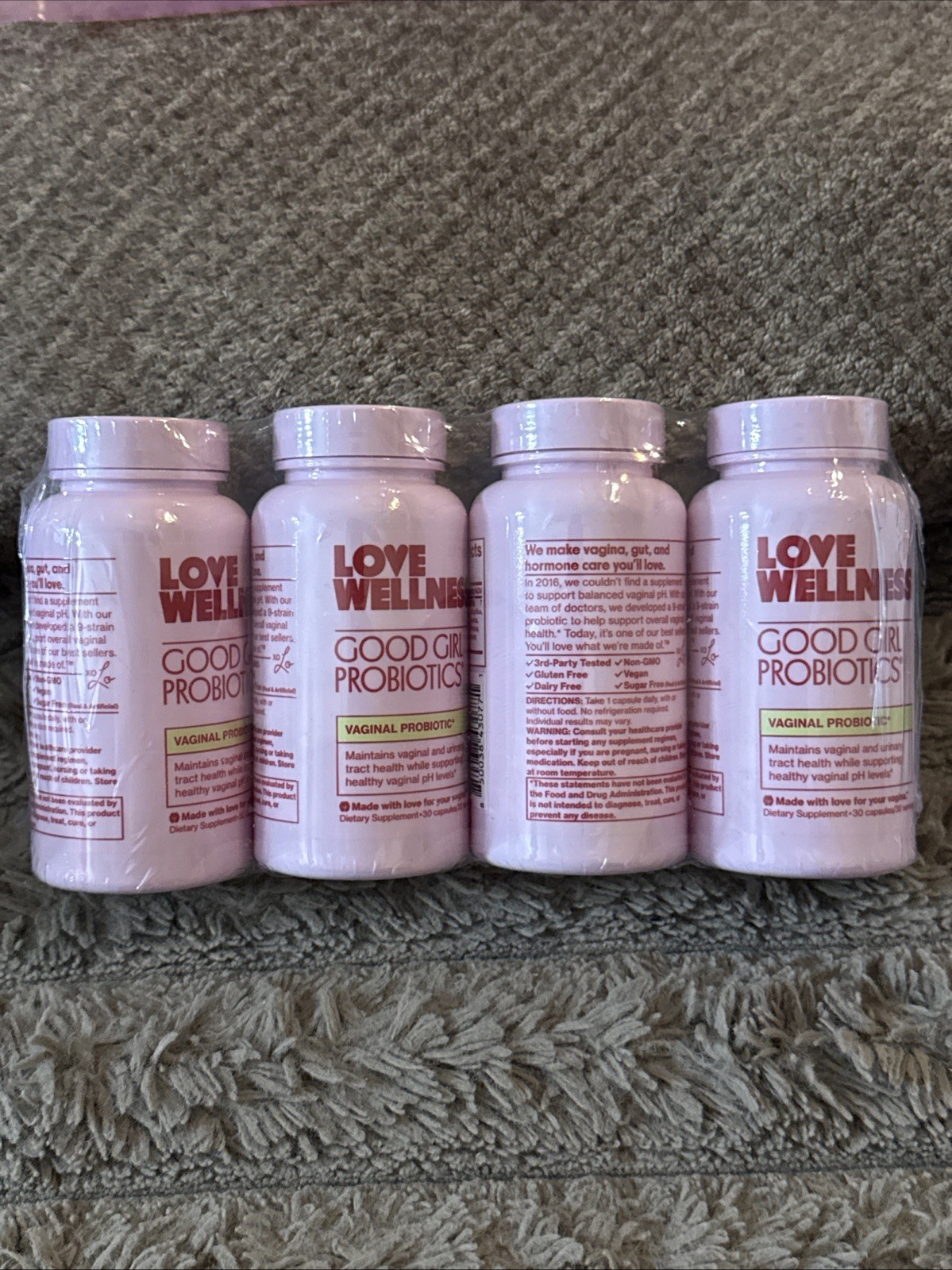 (4) Love Wellness Good Girl Probiotics – 30 Count – 02/2027 FRESH!