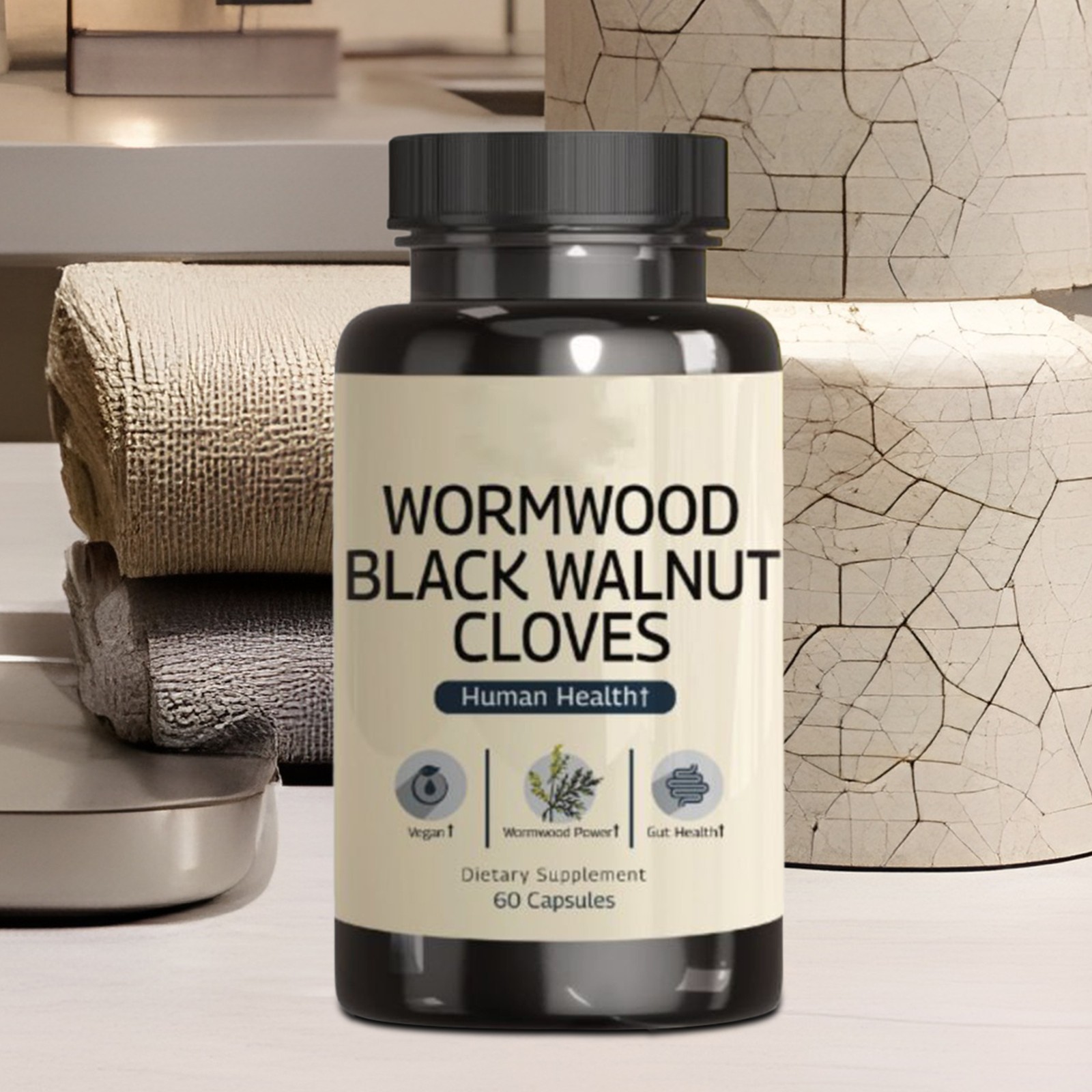 Wormwood Black Walnut & Clove Detox Cleanse Suitable For Humans Bowel Guard La P