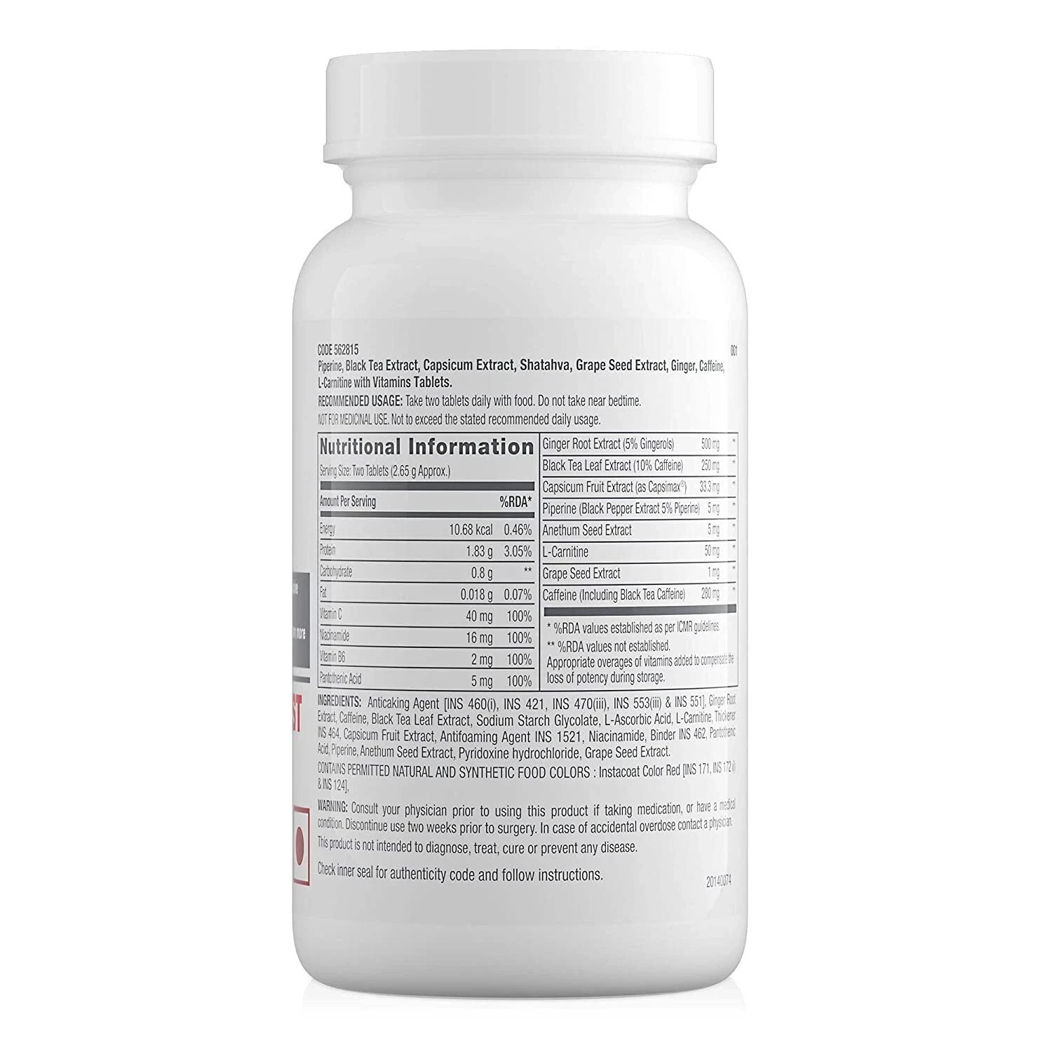 GNC Pro Performance Thermo Burst Hard-Core 90 Tablets