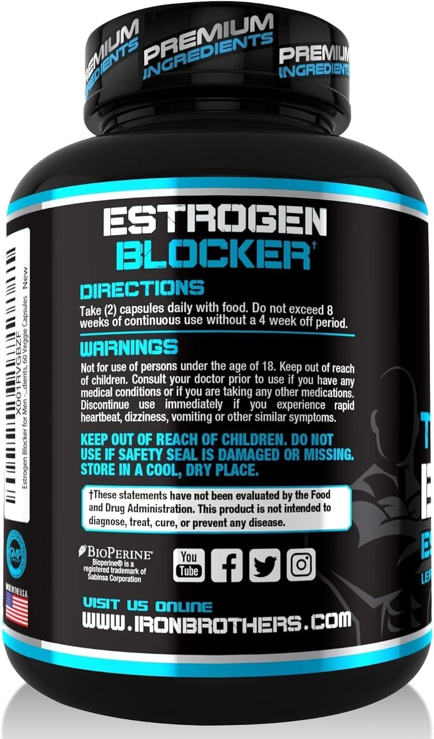 Iron Brothers Supplements Estrogen Blocker Testosterone Booster Muscle Strength