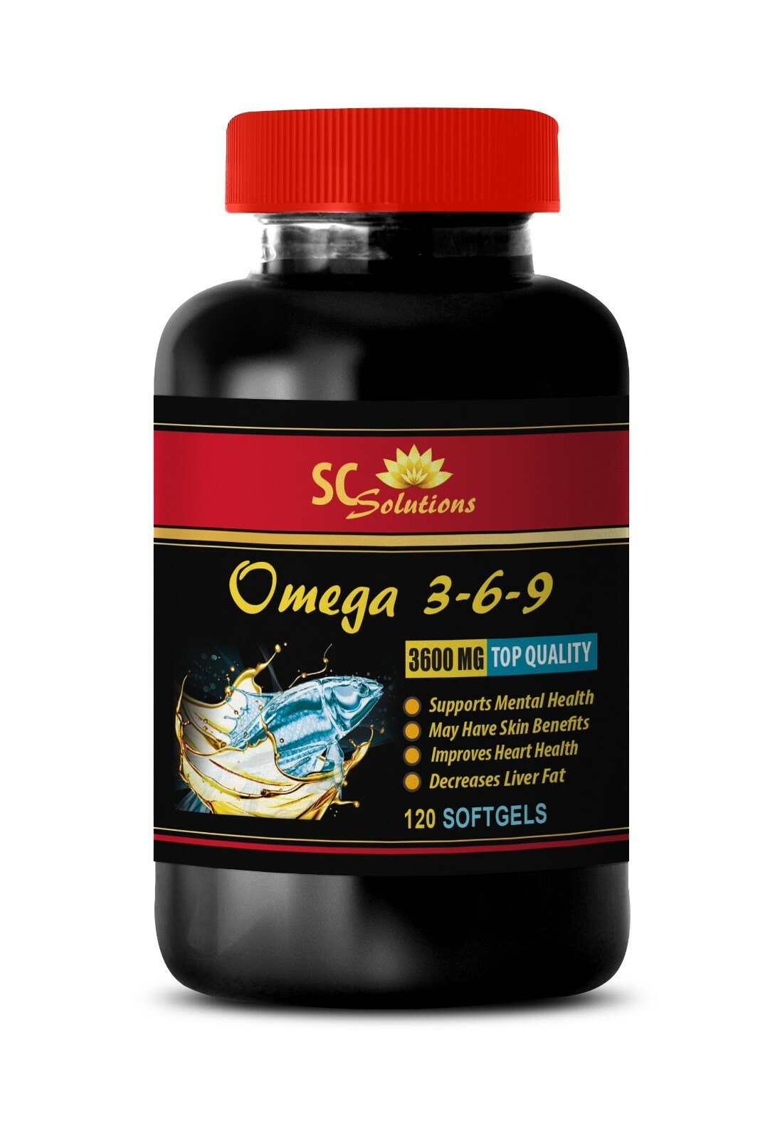 liver health supplement – OMEGA 3-6-9 3600MG – cardiovascular health 1B