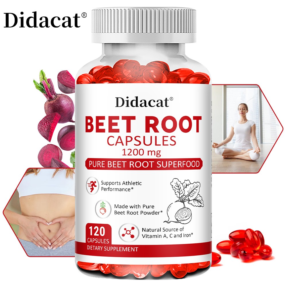 Beet Root 120 Caps,Boost Stamina,Healthy Blood Flow,Digestion & Immune Wellness