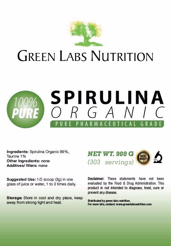 SPIRULINA Pure Powder Organic 2lbs – 908g Superfood Vitamins Minerals Aminoacids