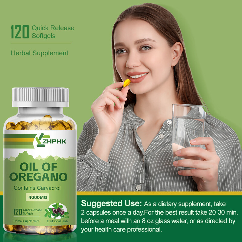 120 Oregano Oil Capsules – Natural Immune Support & Digestive Health Supplement