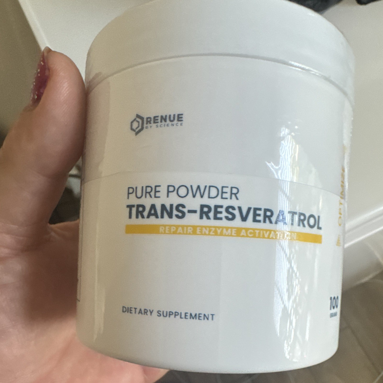 Renue By Science Pure Powder Trans-Resveratrol Dietary Supplement 100g