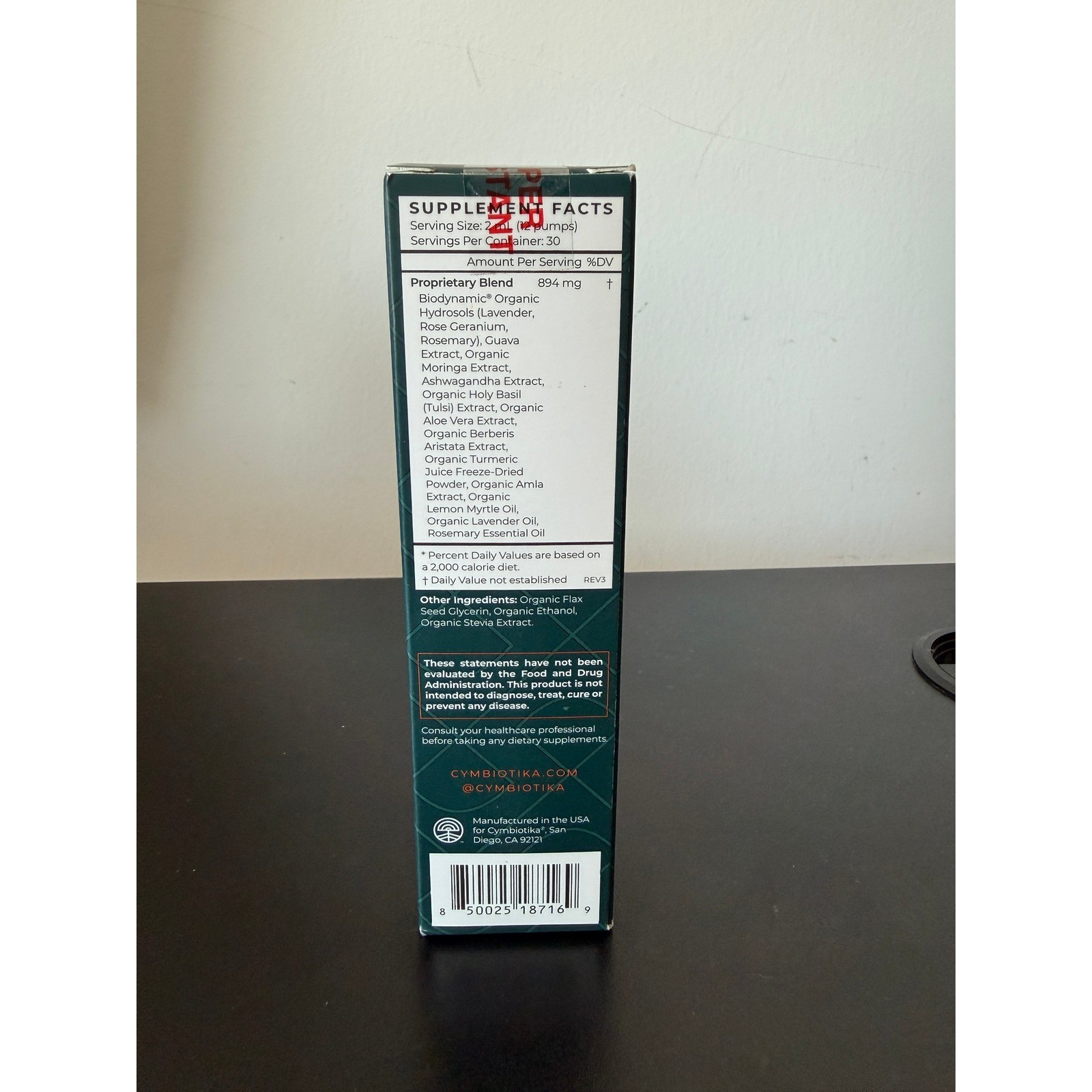 Cymbiotika Adrenal Super Tonic Dietary Supplement 60 mL 2.0 fl oz New Sealed