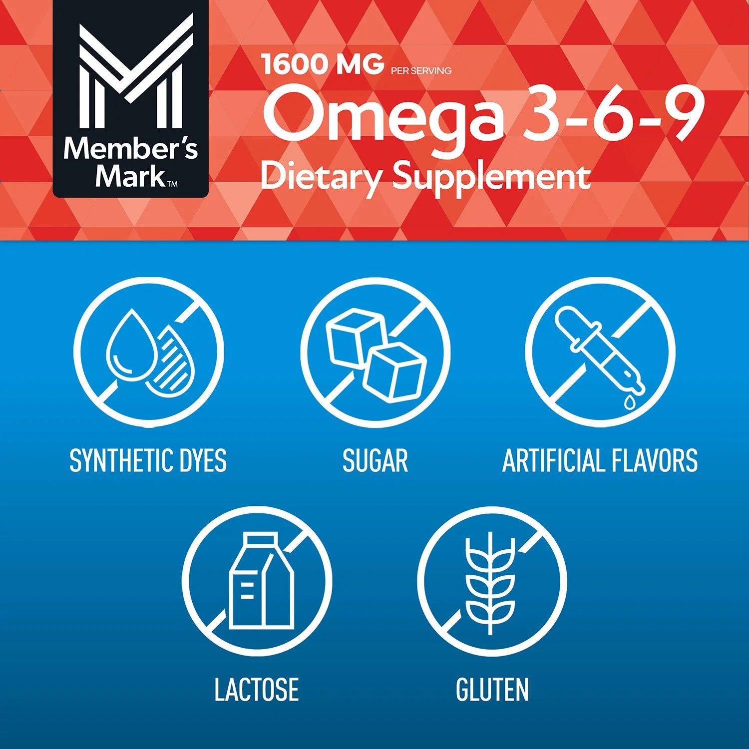 (2-Pack) Omega 3-6-9 Softgels 1600 mg, 300 count — Sustainably sourced Tuna Oil