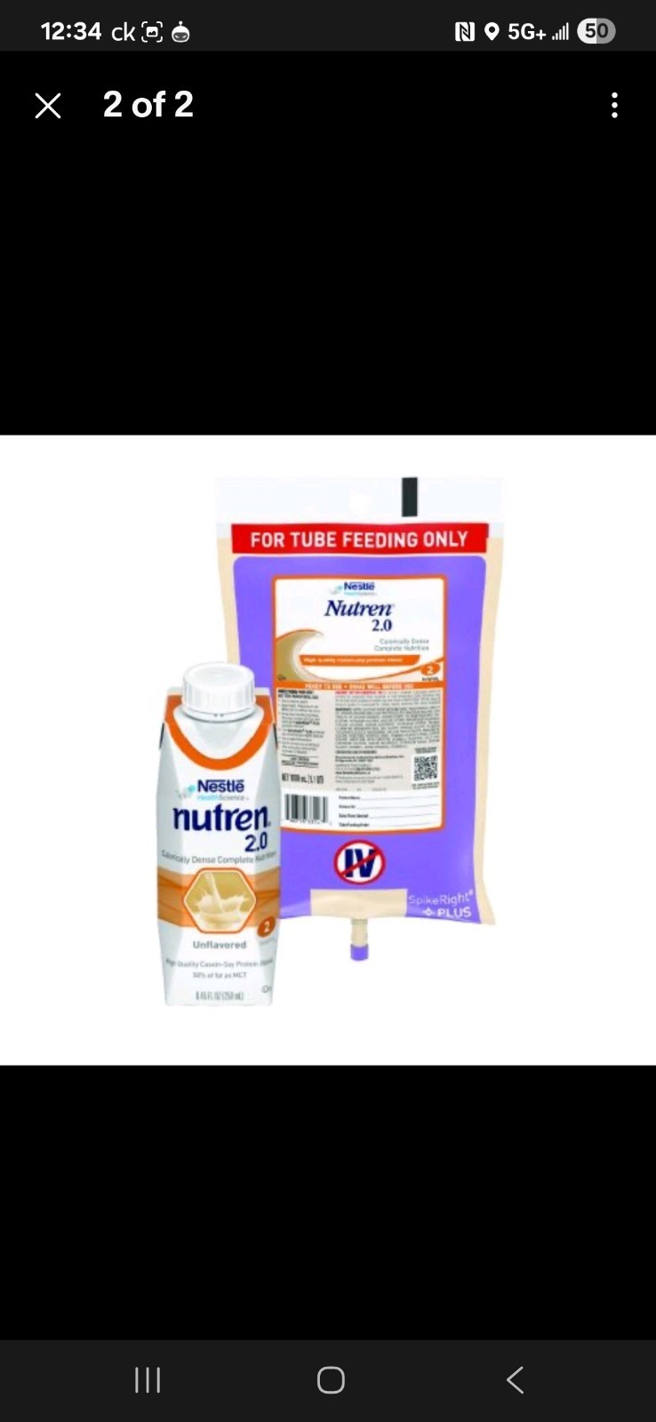 Nestle Nutren 2.0 Cal Formula 24 Unflavored 8.45oz Cartons