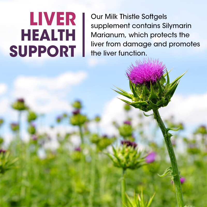 Liver Cleanse Detox Milk Thistle Extracts Silymarin Marianum With Dandelion Root