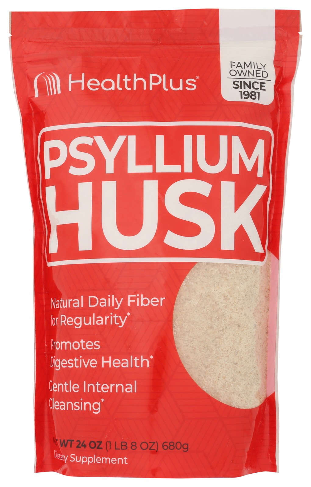 Psyllium Husk Dietary Fiber Supplement By Healthplus 24 Oz 1 Pack