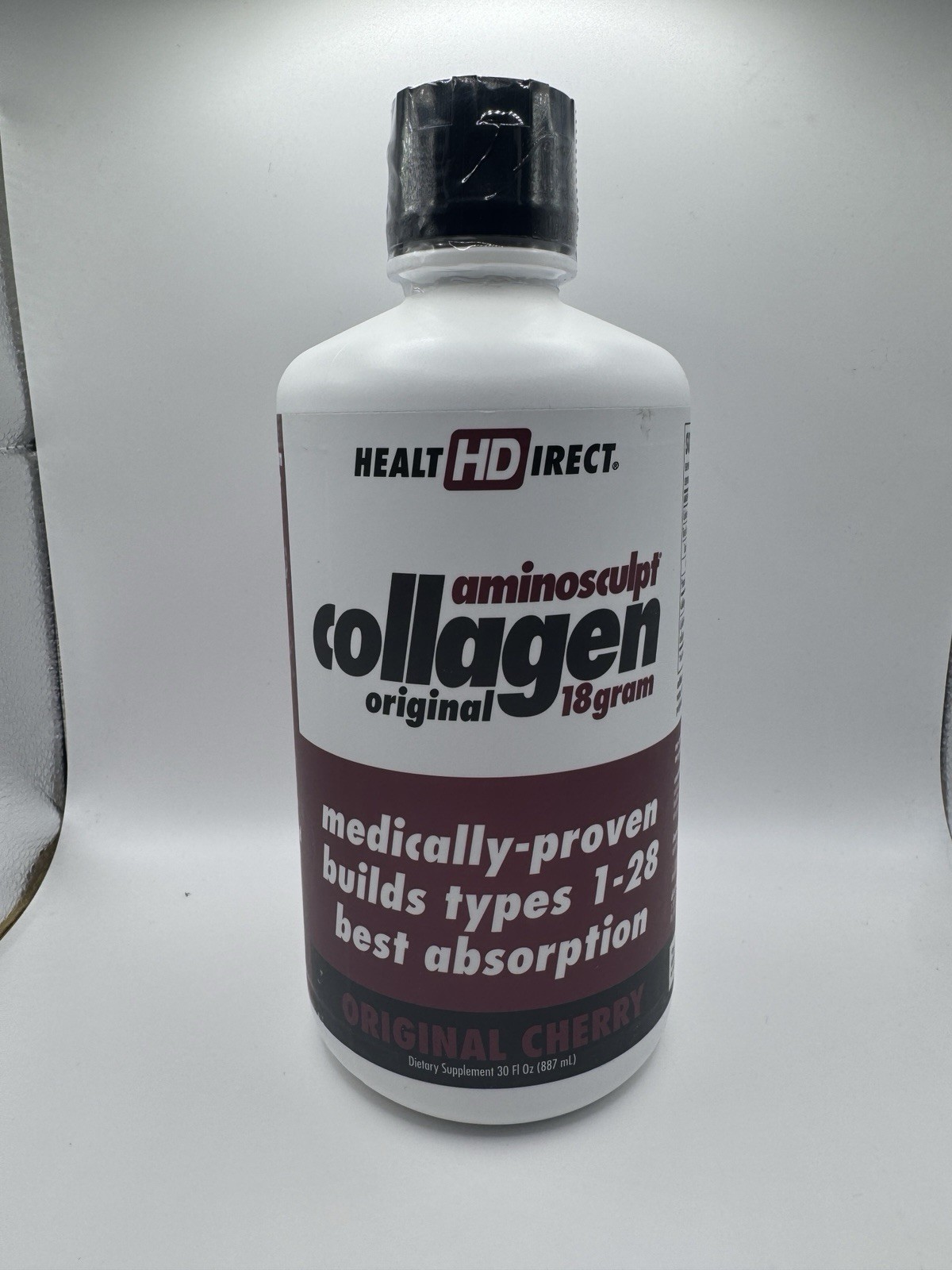 Health Direct AminoSculpt Original 18g Collagen Liquid Original Cherry 30oz