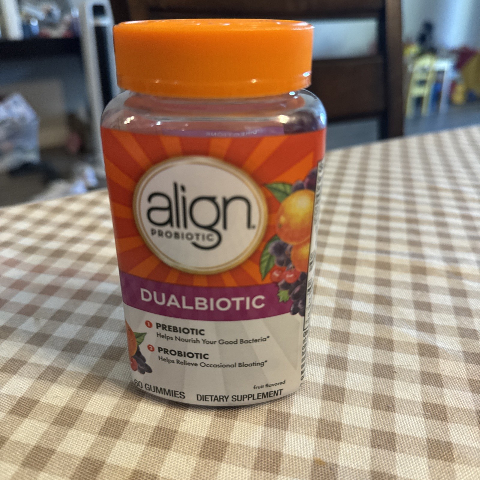 Align Prebiotic and Probiotic Natural Fruit Flavors Supplement Gummies – 60…
