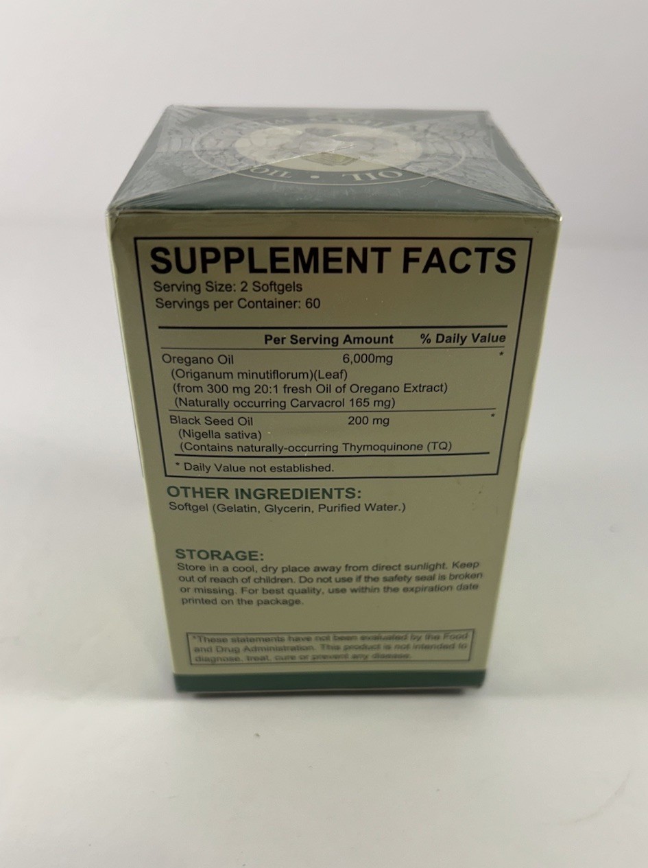 AtroaLabs Wild Oregano Oil Softgels, 120 Count, 6000 mg/2 Softgels Serving