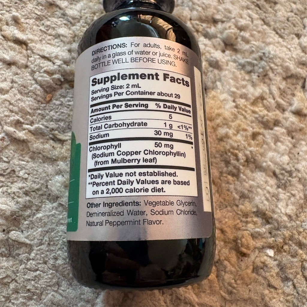 Horbäach Liquid Chlorophyll Drops Natural Peppermint Flavor 2 fl oz