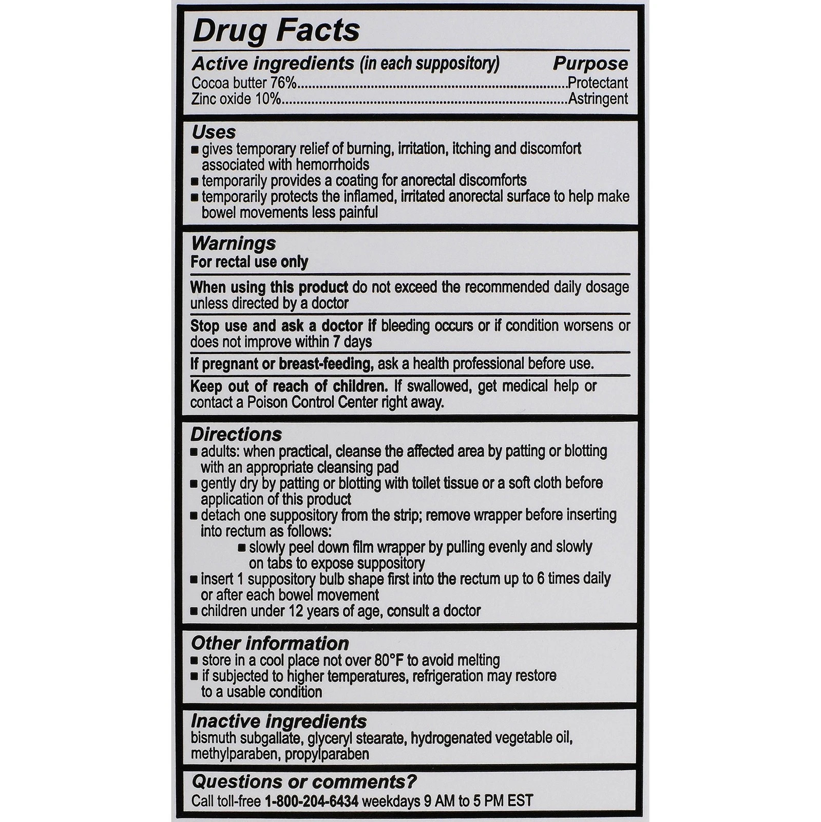 Calmol 4 Hemorrhoidal Suppositories with Soothing Natural Ingredients 24 Count