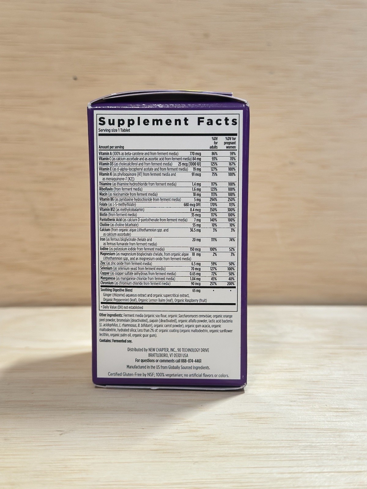 Chapter One Daily Prental Multivitamin 35+ Supplement – 30 Veggie Tabs Exp 2/27