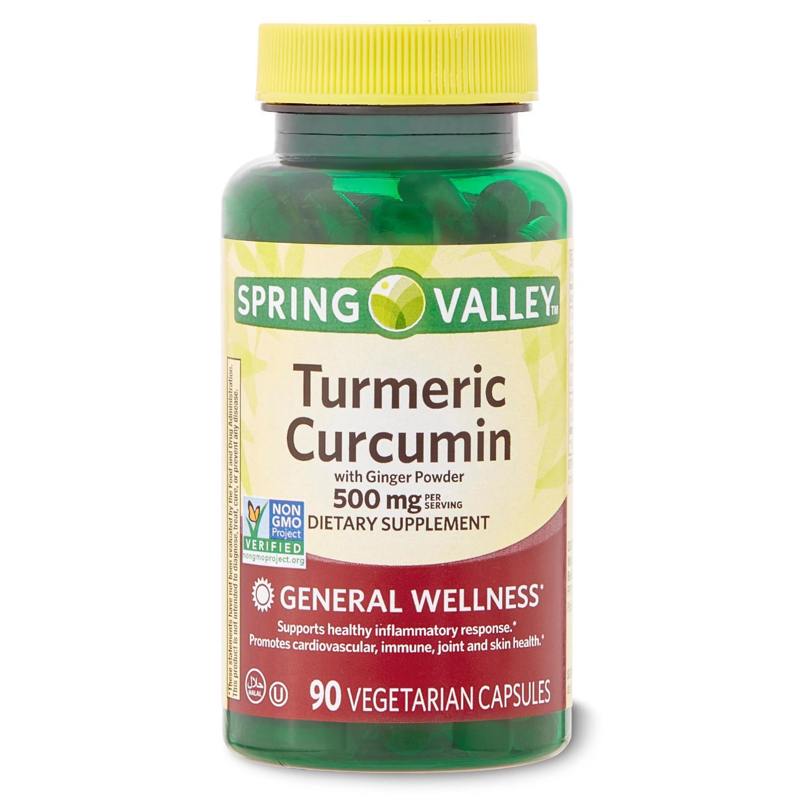Turmeric Curcumin With Ginger Powder 500 Mg Cardiovascular Joint Health, 90 Caps