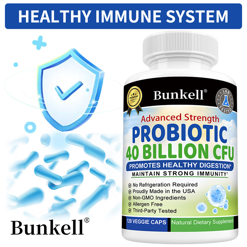 Advanced Strength Probiotic Capsules 40 Billion CFU Promotes Healthy Digestion