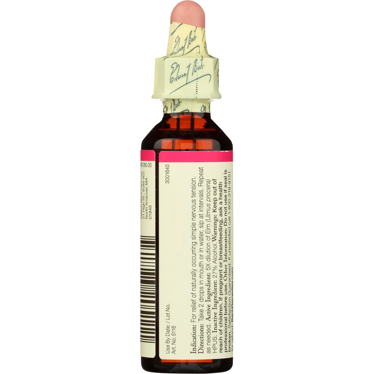 Bach Be Efficient Elm Homeopathic Flower Remedies Solution 20 Ml Tablets 1 Pack