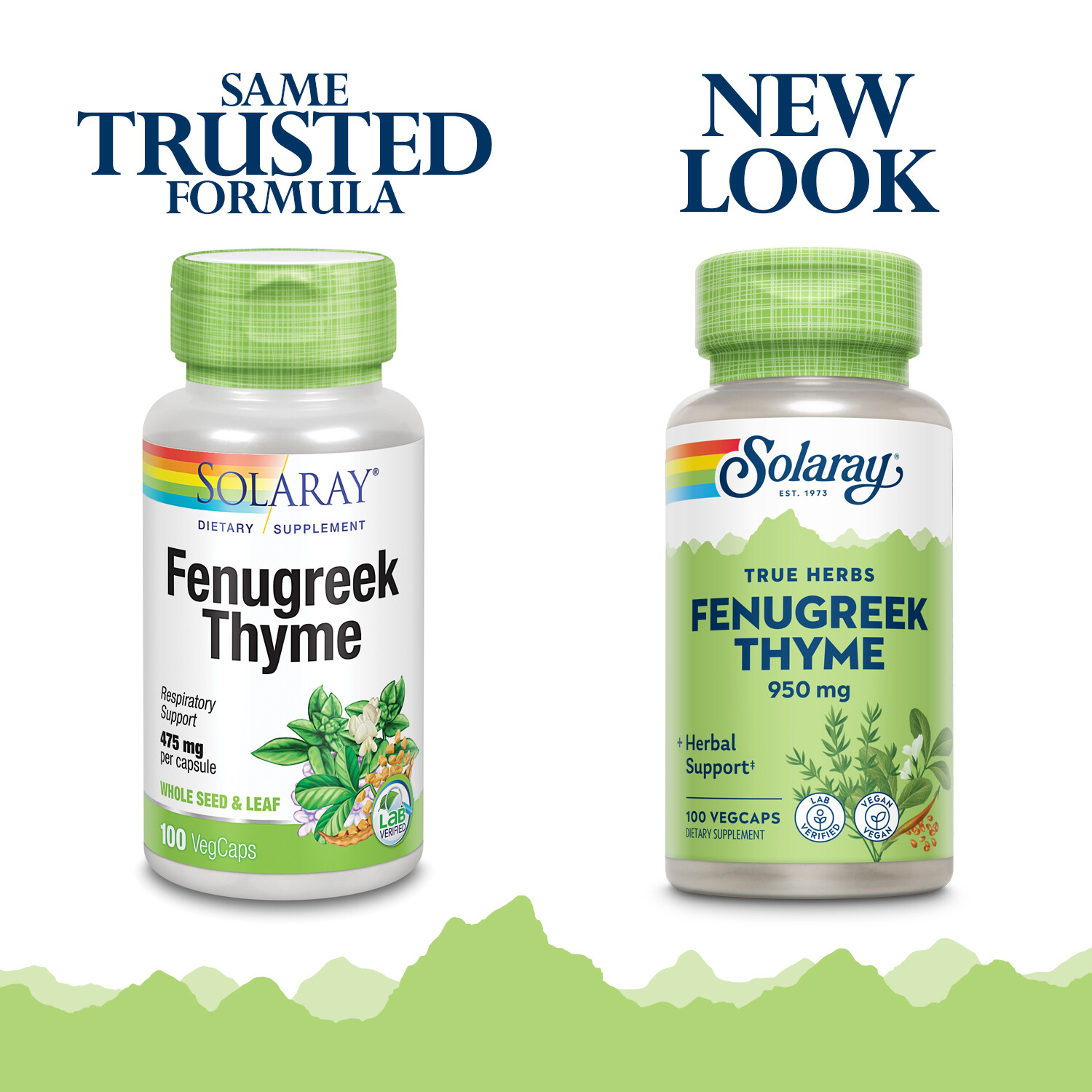Solaray Fenugreek & Thyme 475 mg | 50 Servings | 100 VegCaps
