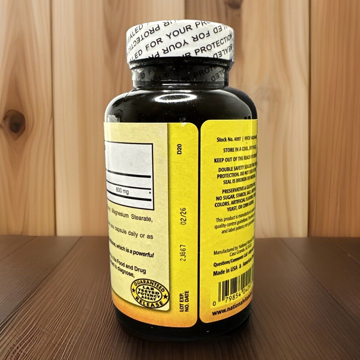 Nature’s Blend NAC (N-Acetyl-L-Cysteine) 600 mg 100 Capsules-Exp 02/26 *LOT OF 3
