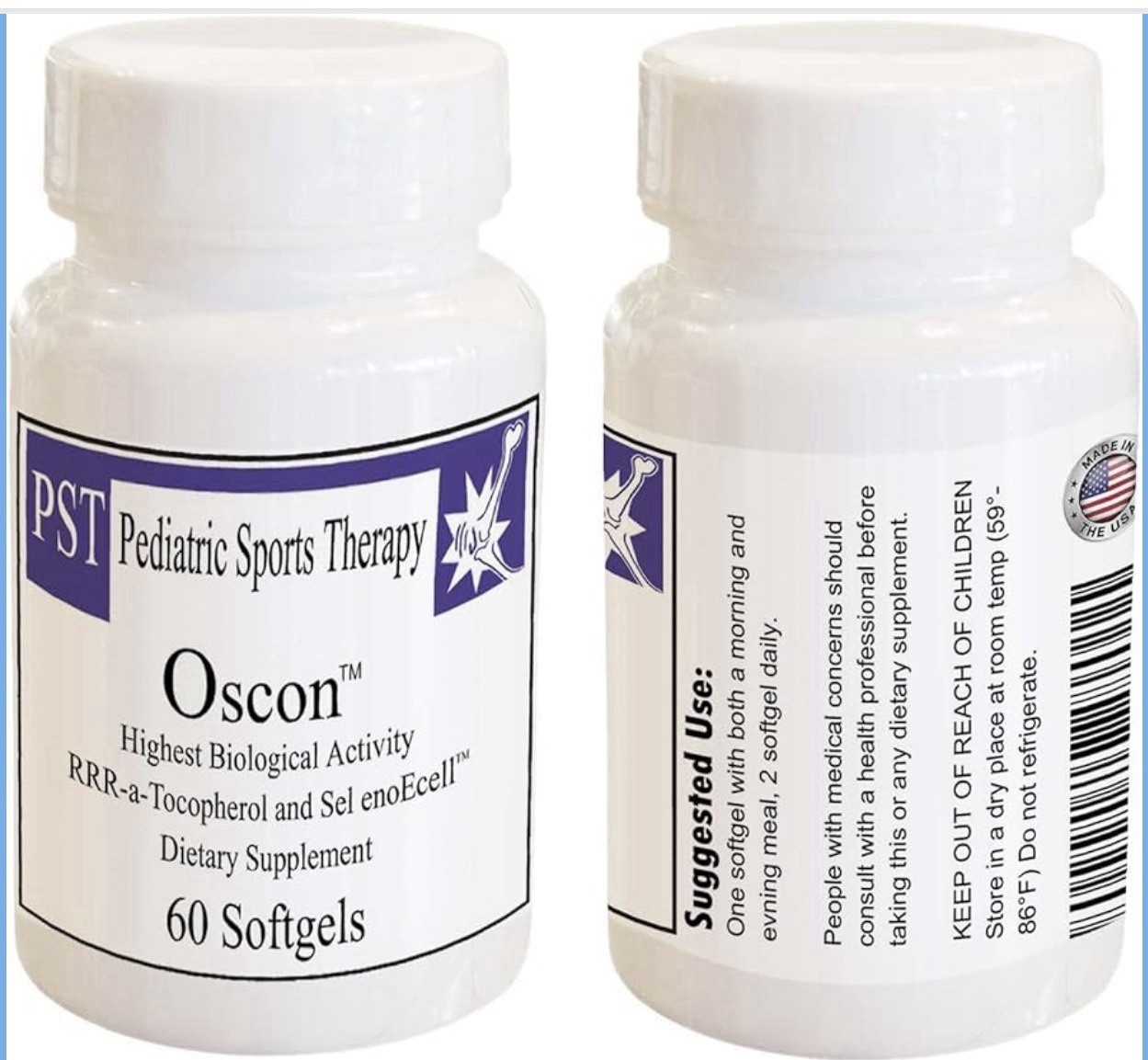 3 Bottles Pediatric Sports Therapy Oscon Dietary Supplement 60 gels Each Ex 4/27