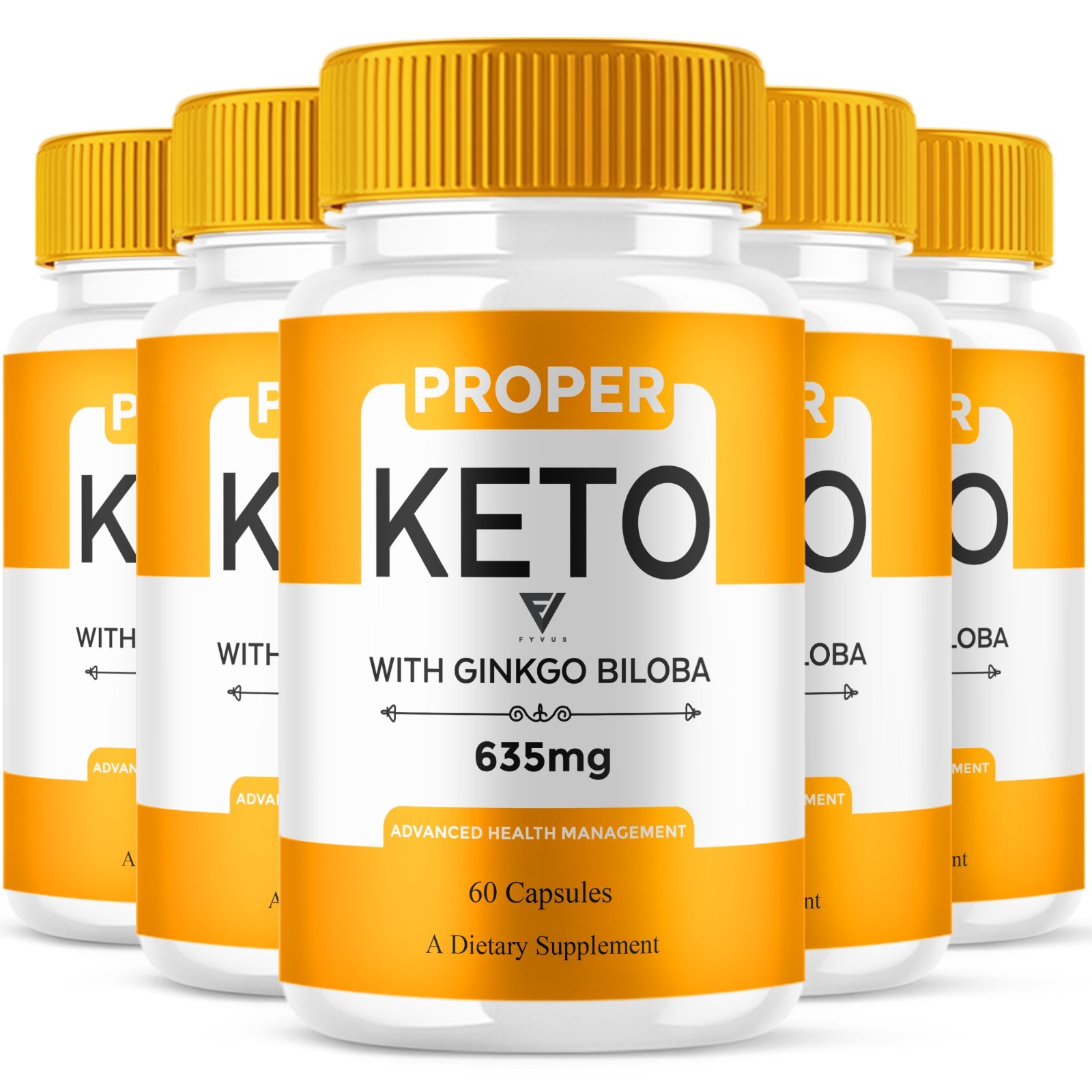 (5 Pack) Proper Keto Capsules, ProperKeto Maximum Strength Pills (300 Capsules)