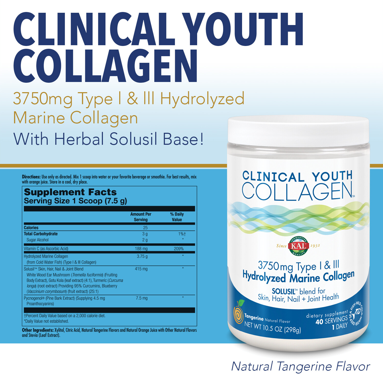 KAL Clinical Youth Collagen Type I & III 5g | 10.5oz