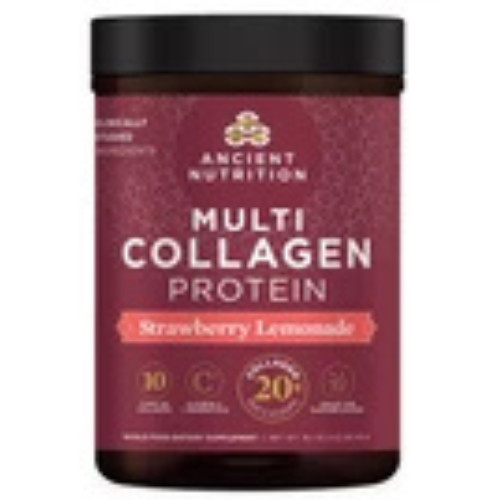 Multi Collagen Protein Powder, Strawberry Flavor – 18.1 Oz (513 Grams) PACK OF 2