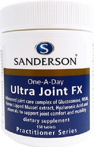 Sanderson Ultra Joint FX One-A-Day Tablets 150 – Glucosamine + MSM + Mussel ect