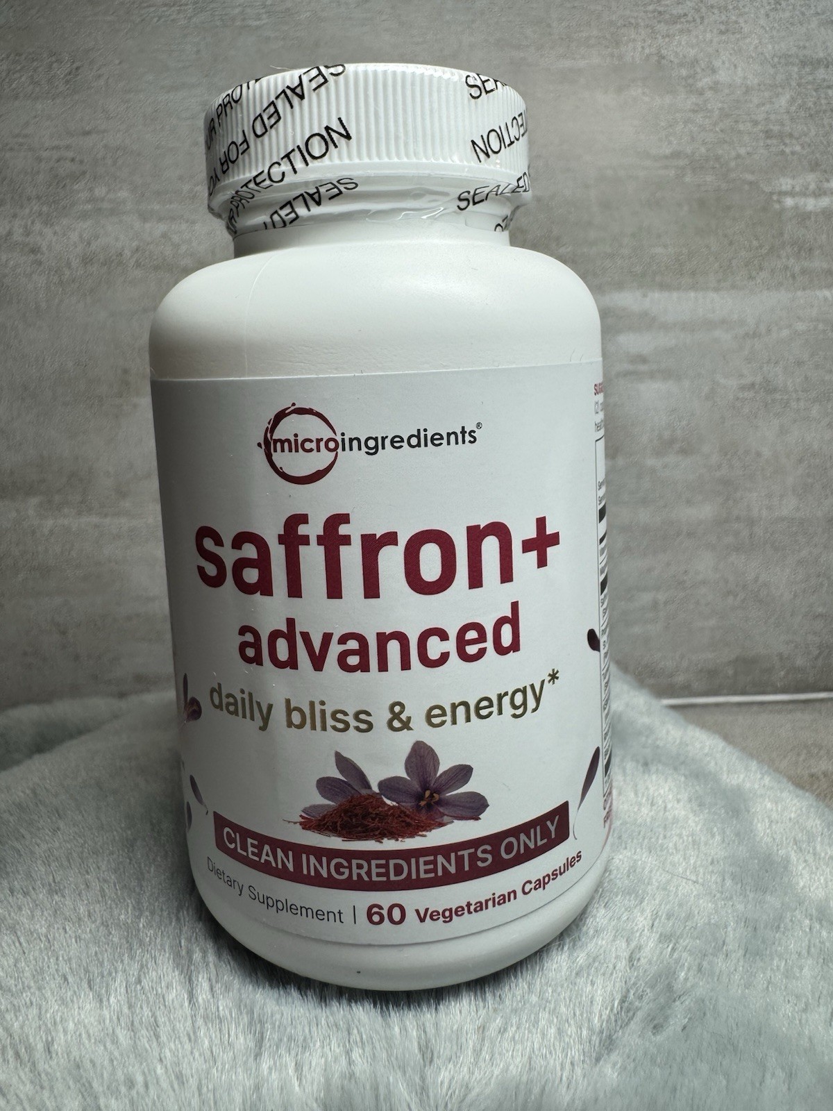 Micro Ingredients Saffron+ Advanced Vegetarian 60 Capsules Exp 09/2027