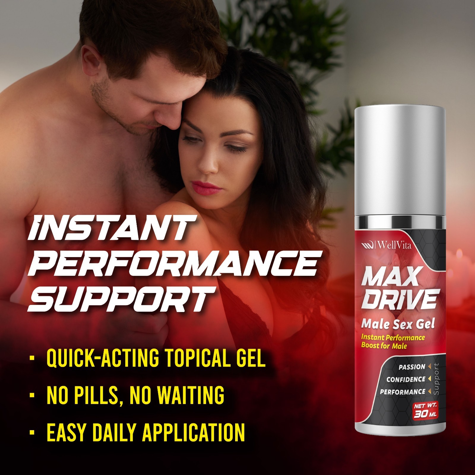 Max Drive Male Enhancement Gel Cream, Sexual Performance Enhancement