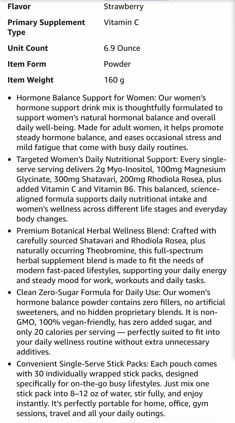 COOLKIN Hormonal Support Drink Mix Strawberry Lemonade 30ct 195g Vegan