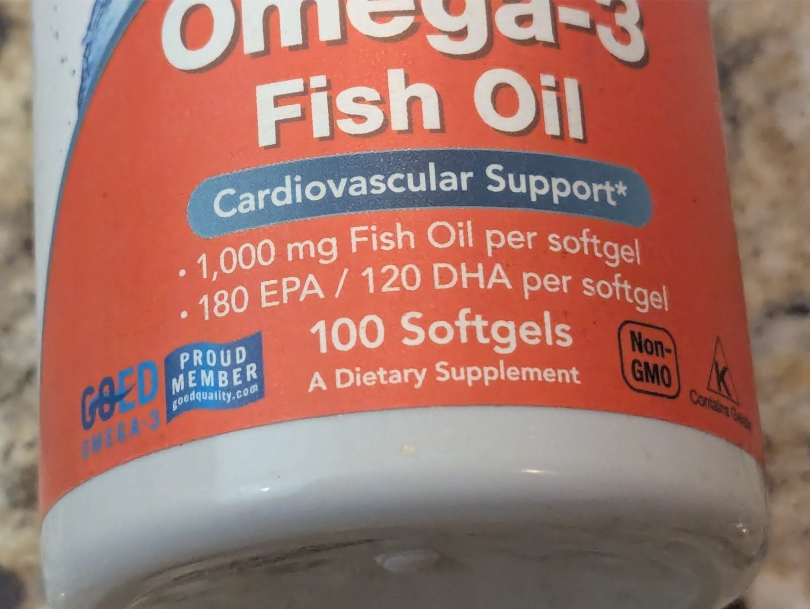 Now Foods Omega-3 Fish Oil 1,000mg 100 softgels exp: 01/2028