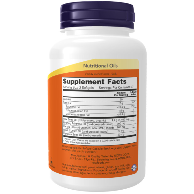 NOW FOODS Omega 3-6-9 1000 mg 100 Softgels