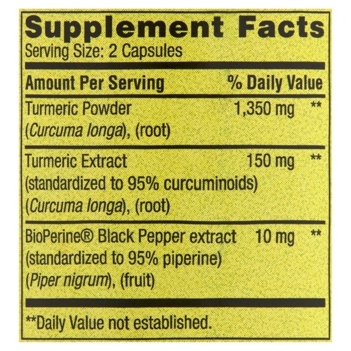 Spring Valley Ultra Strength Turmeric Curcumin Dietary Supplement- 1,500 mg- 90