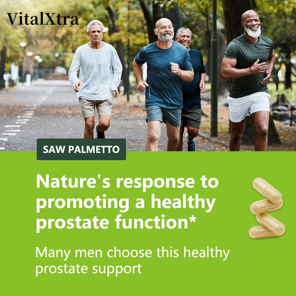 Vegan Saw Palmetto Capsules-Supports Prostate, Urinary & Hair Health 30~120 Caps